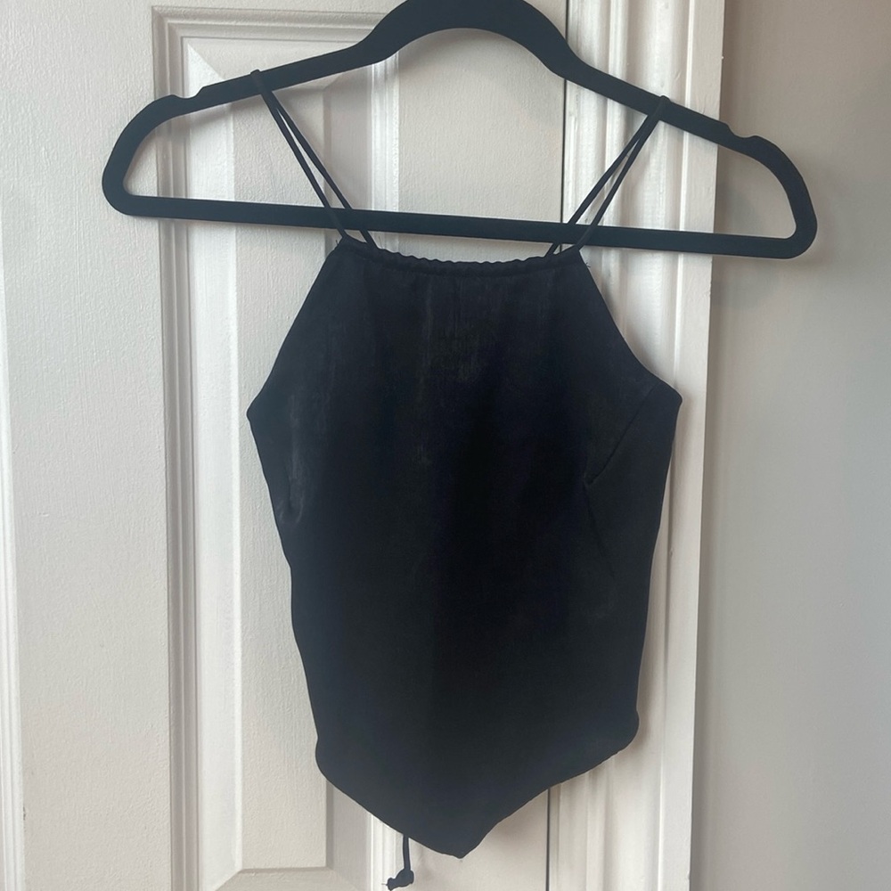 Tie Back Black Top
